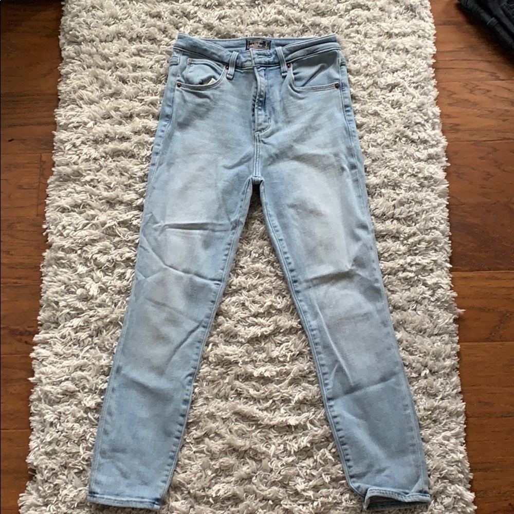 High rise ankle jeans